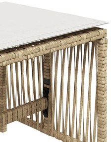 vidaXL 4 db bézs polyrattan kerti szék párnával 41 x 41 x 36 cm