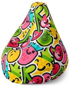 Pear babzsák vidám gyümölcsök - gyerek, színes