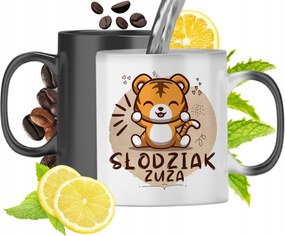 Mágikus bögre Zsuzsa számára matt fekete, fényképes nyomtatással 330ml