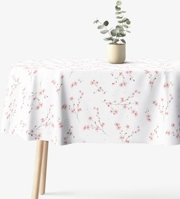 Goldea ovális pamut terítő - cseresznyevirágok 140 x 280 cm