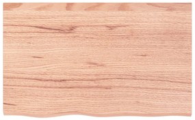 világosbarna kezelt tömör fa fürdőszobai pult 80x50x(2-4) cm