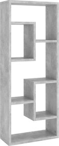 vidaXL betonszürke szerelt fa fali polc 36 x 16 x 90 cm