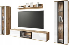 Caro modern bútor, nappali bútor szett, Rtv 180 cm, vitrin