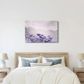 Kép - Lila virágok a hegyekben (90x60 cm)