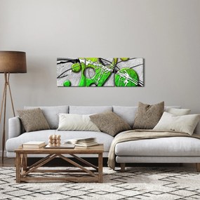 Absztrakt kép (órával) (90x30 cm)