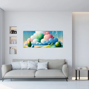 Kép - Tájkép felhővel (120x50 cm)