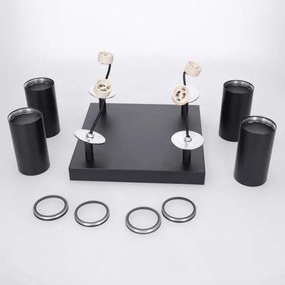 Brilagi - SELE SQUARE spotlámpa 4xGU10/30W/230V fekete