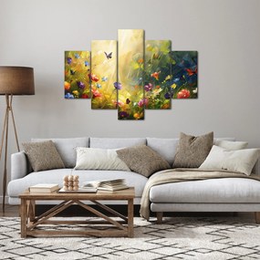 Kép - Tavaszi virágos rét, festmény (150x105 cm)