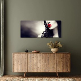 Kép - titokzatos nő (120x50 cm)