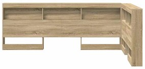 Tároló fejtámla polcokkal tárolóval sonoma tölgy 120 cm Faanyag