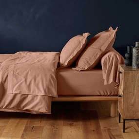 Lazacszínű gumis pamut lepedő 160x200 cm Lina – douceur d'intérieur