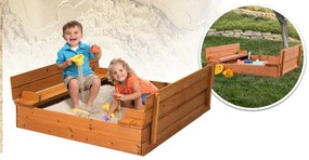 Fa homokozó paddá alakítható tetővel