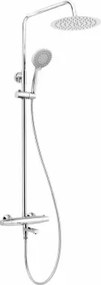 JASMIN SHOWER COLUMN WITH THERMOSTATIC BATH MIXER WITH MOVABLE SPOUT, CHROME