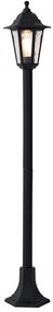 Klasszikus fekete kültéri oszlop 122 cm IP44 - New Haven Hammered