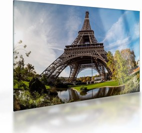 Üveg kép - Eiffel-torony színes (70x50 cm)