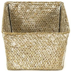 Tömörítő kötött kosár 30 x 20 x 13 cm, bézs