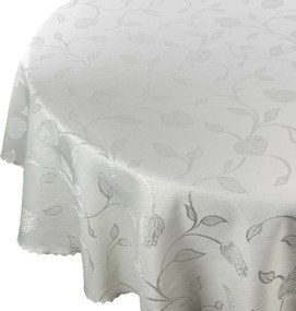 Abrosz Foltálló Fehér Virágok Kör átmérő 140 cm