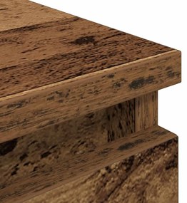 antik fa színű szerelt fa TV-szekrény 100x35x54 cm