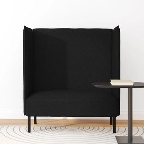 Magas Hátú Kanapé Fekete 109x56x121 cm Szövet