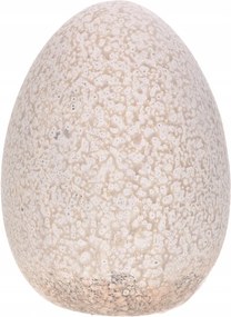Kerámia tojás krémszínű matt 10x10x13,5 cm