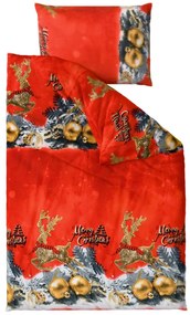 HOLLY NIGHT piros mikroplüss ágyneműhuzat Ágyneműhuzat mérete: 70 x 90 cm | 140 x 200 cm