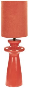 Piros műszarvasbőr asztali lámpa 62 cm OTEROS Beliani
