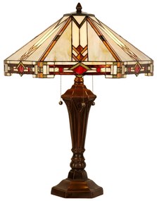 Tiffany asztali lámpa Bézs 75 cm