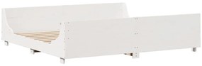 fehér tömör fa könyvespolcos ágy matrac nélkül 180 x 200 cm