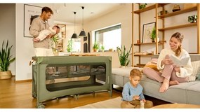 Lionelo - JASMIN EASY FOLD utazóágy, olíva zöld