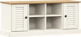 vidaXL VIGO fehér tömör fenyőfa cipőtároló pad 106 x 35 x 45 cm