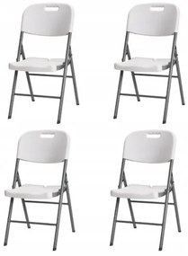 Összecsukható szék fehér 4db