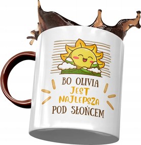 Bordó Bögre Olivia Barátnő Feleség Ajándék Nyomtatott Fotóval