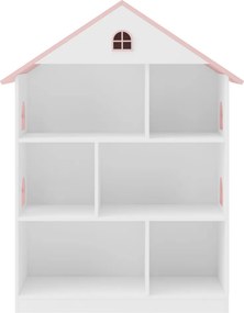 Gyerek könyvespolc, fehér/rózsaszín, MAISON TYP 1