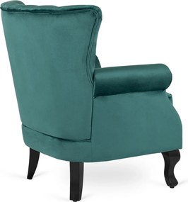 Fotel zöld bársony kárpittal – MALLO
