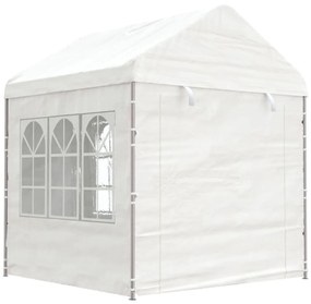 vidaXL fehér polietilén pavilon tetővel 2,28 x 2,23 x 2,69 m