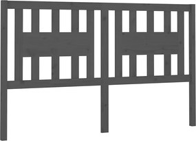 vidaXL szürke tömör fenyőfa fejtámla 206 x 4 x 100 cm