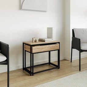 Intenso Home 2 részes dohányzóasztal szett / éjjeliszekrény 60 x 30cm (Aranytölgy) | Masszív fém váz, praktikus fiók