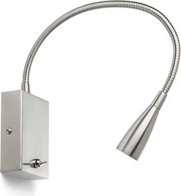 RENDL POINT nástěnná matný nikl 230V LED 3W 40° 3000K