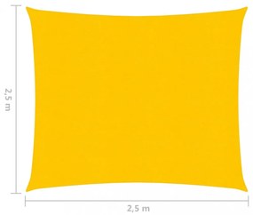 sárga HDPE napvitorla 160 g/m² 2,5 x 2,5 m