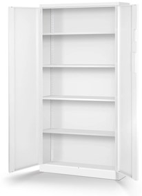 Fém iratszekrény DANIEL, 900 x 1850 x 400 mm, fehér