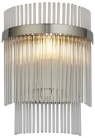 Endon 104114 - Fali lámpa MARIETTA 1xE14/6W/230V fényezett króm/átlátszó