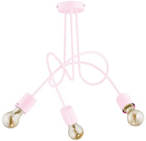 Gyermek felületre szerelhető csillár TANGO 3xE27/60W/230V rózsaszín