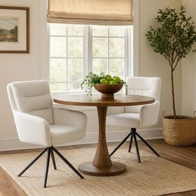 AVENBERG TESSA Forgó étkezőszék szett - 2 db, fehér