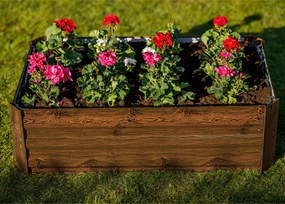 Magasított virágágy, barna, acél, NONKY TYP 5