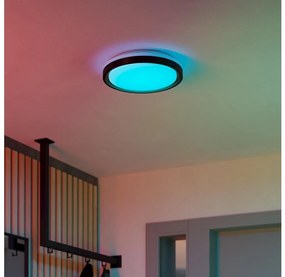 Eglo 300684-LED RGBW Dimmelhető mennyezeti lámpatest MALERAMARA-Z LED/14W/230V fekete/arany+távirányító