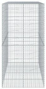 horganyzott vas gabion kosár fedéllel 200 x 100 x 200 cm