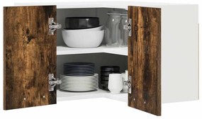 Függő szekrény Riga Füstölt tölgy és fehér 57 x 57 x 40 cm