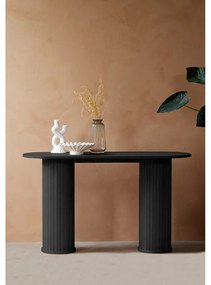 Fekete konzolasztal 40x130 cm Nola – Unique Furniture