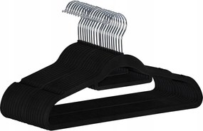 Maxi bársony akasztó szett, 60 darab, fekete