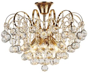 Brilagi - Felületre szerelhető csillár CRYSTAL 6xE14/60W/230V arany